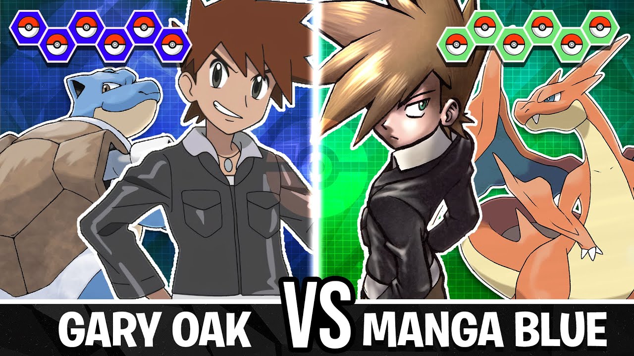 Gary vs Manga Blue - Pokemon Battle