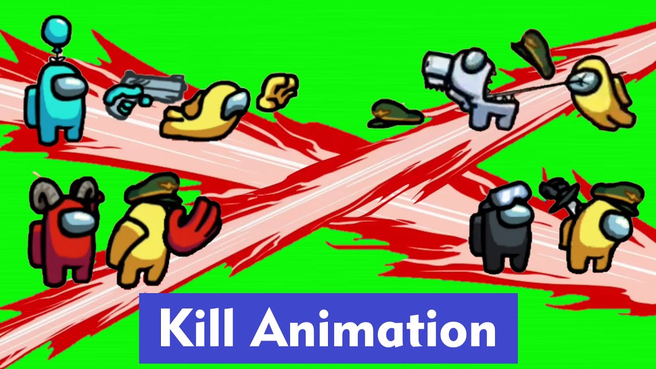 Among Us all the kill animations - meme collection compilation | green screen (sound effect)