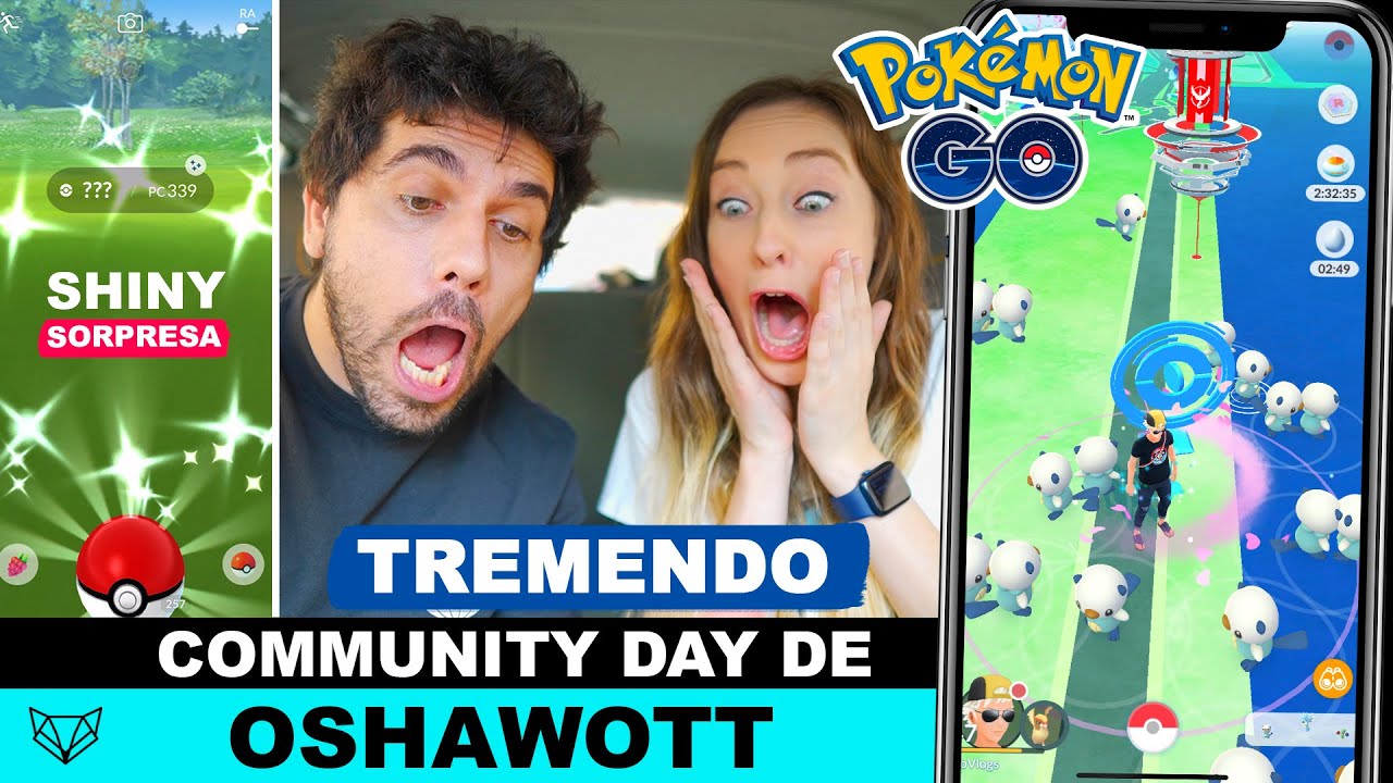 💙 NUNCA PENSAMOS CONSEGUIR ESTE SHINY EN EL COMMUNITY DAY DE OSHAWOTT - Pokémon GO [Neludia]