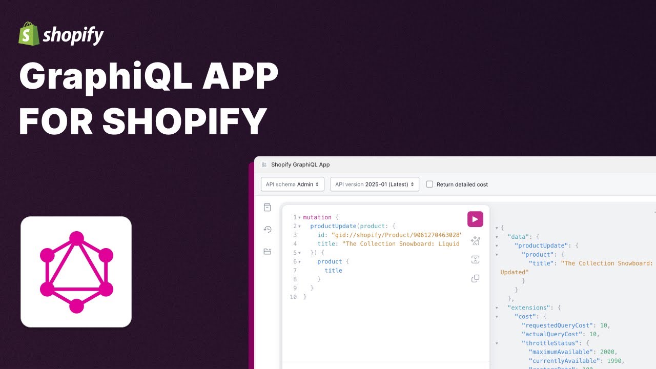 Приложение GraphiQL для Shopify &mdash; запуск запросов API администратора из браузера | Установка и на...