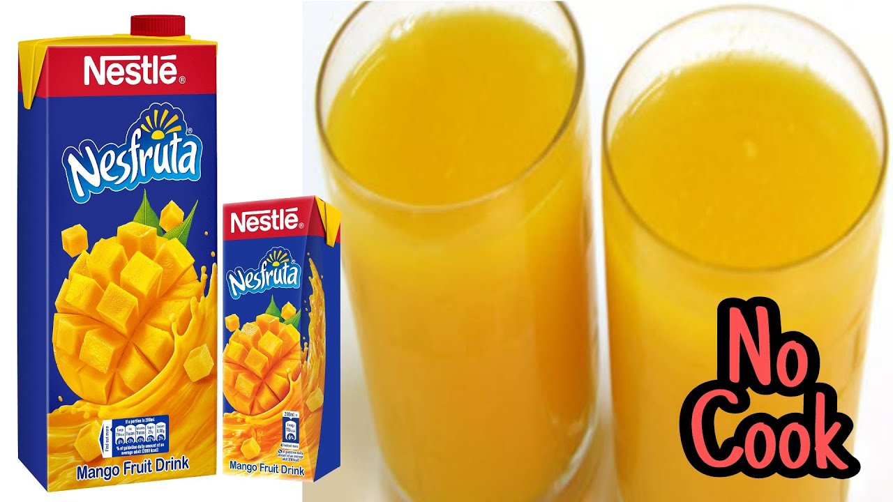 Mango Juice Nestle Nesfruta Style without Cook/Fresh Mango Juice Recipe
