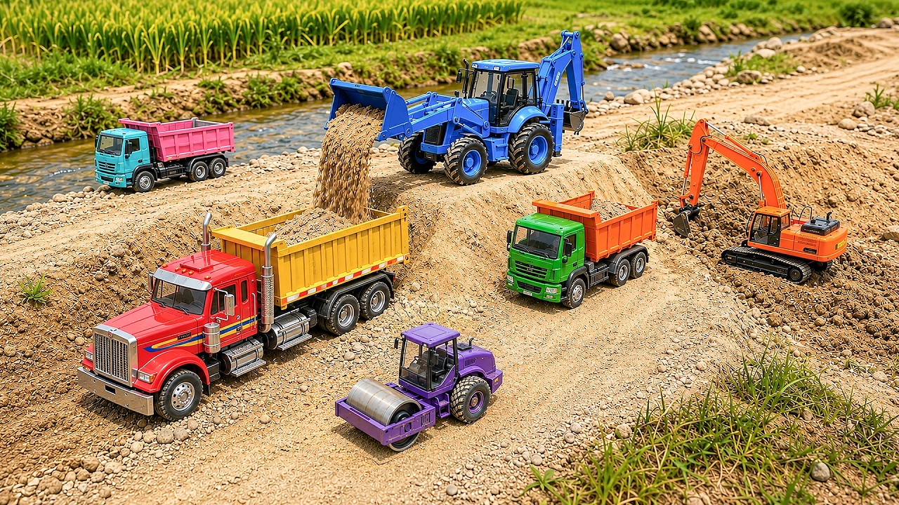 JCB Loading Sand Tata Dumper Truck Volvo Tipper | Tractor Video | jcb gadi