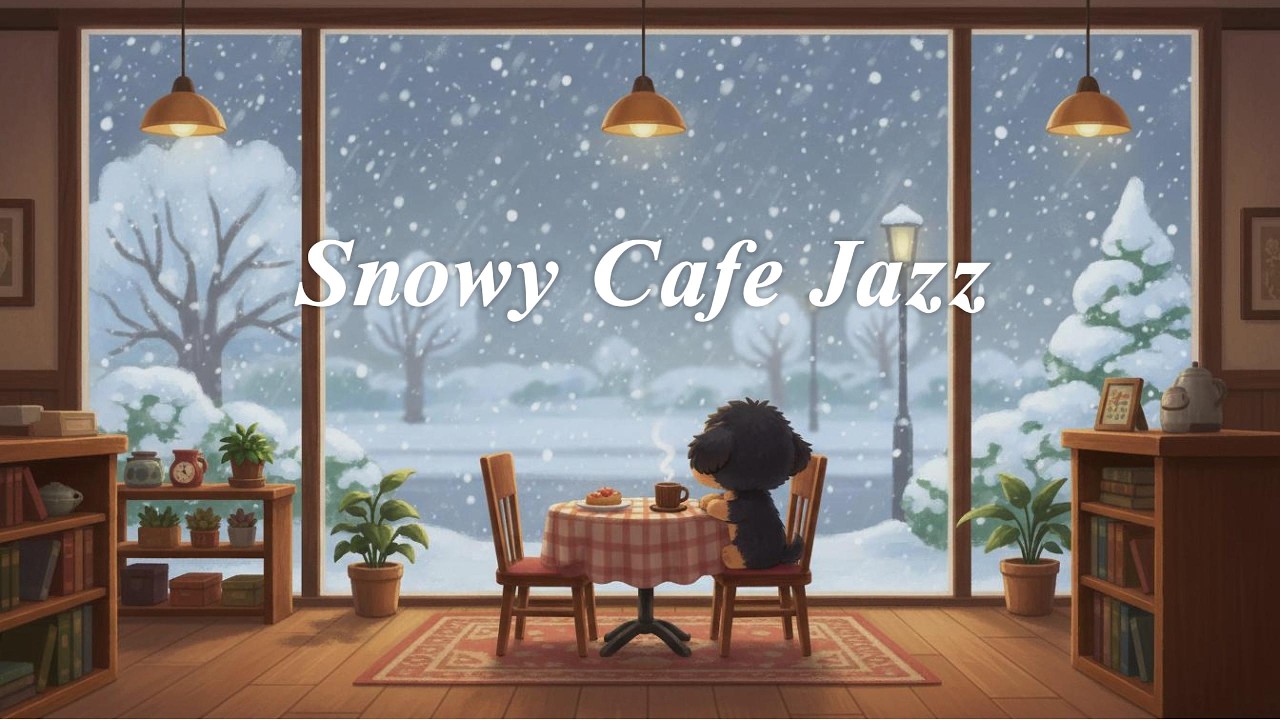 Music to Zone Out to☕❄️Snowy Day Cafe Jazz Loft | 1 Hour Cozy Winter Study Music