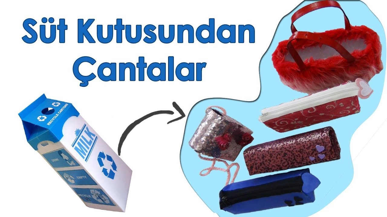 Süt Kutularından Portföy Çantalar | Pretty Handbags Made of Milk Case