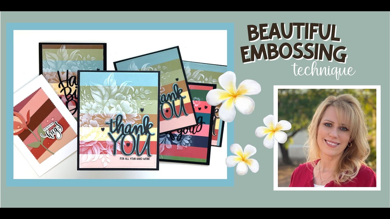 STRIPED and EMBOSSED HANDMADE CARDS