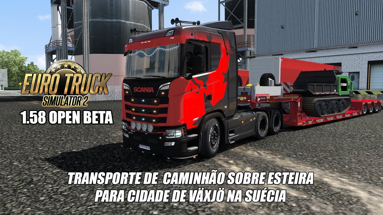 TRANSPORTE DE  CAMINHÃO SOBRE ESTEIRAPARA CIDADE DE VÄXJÖ NA SUÉCIA #ets2 #worldoftrucks #europa