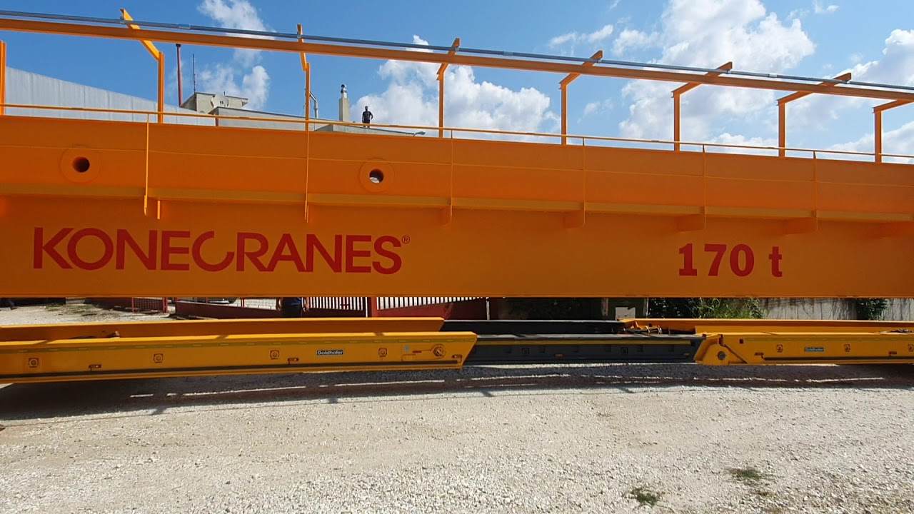 Dispatch of 170 tones double girder bridge crane with 34 meters span.