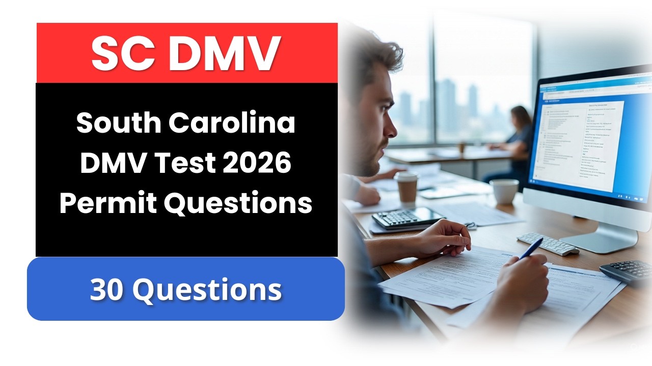 🚗 South Carolina DMV Test 2026 – 30 Must-Know Permit Questions & Answers