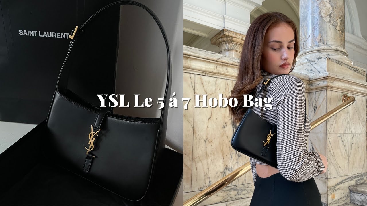 YSL LE 5 Á 7 HOBO BAG UNBOXING & REVIEW + Paris Luxury Shopping Experience!