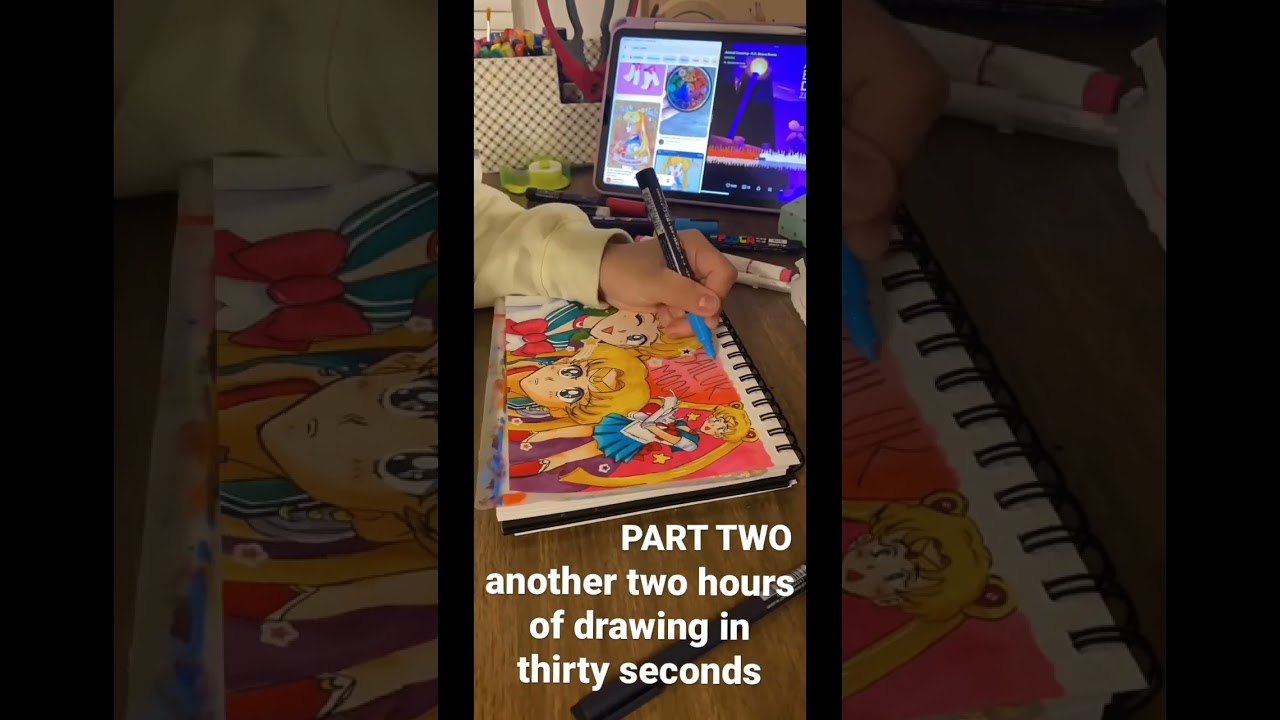 sailor moon fan art time lapse pt. 2
