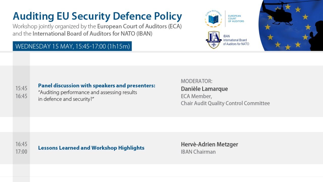 #ECAauditdefence: Auditing Security and Defence Policies of the European Union