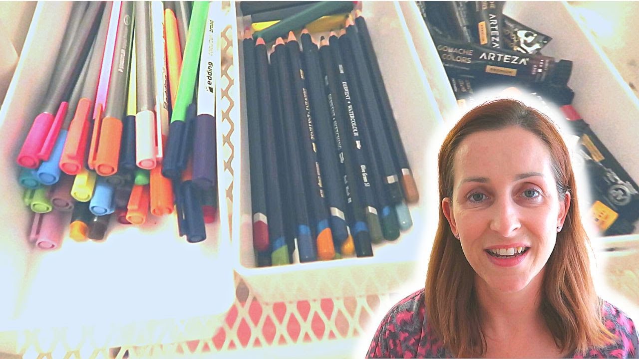Organizing My Art Supplies With IKEA Storage | HOW TO ORGANIZE ART SUPPLIES IN A SMALL SPACE