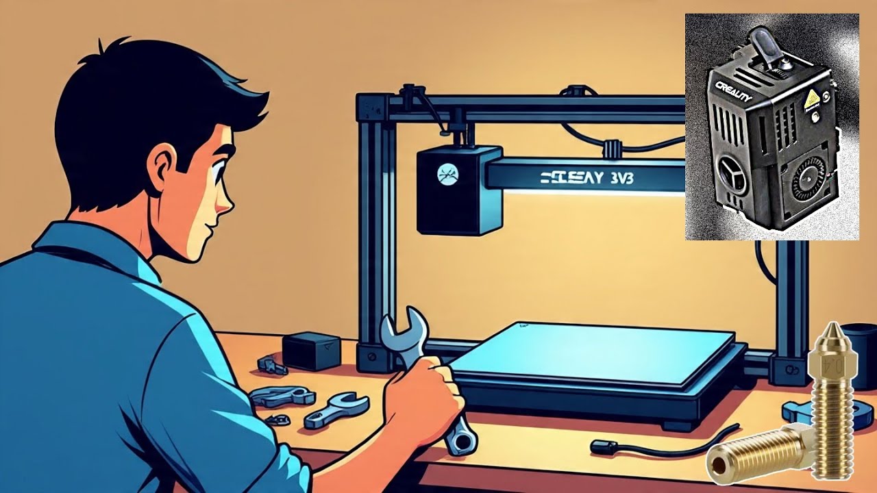 Replacing Clogged Nozzle on Creality Ender 3V3 KE Printer