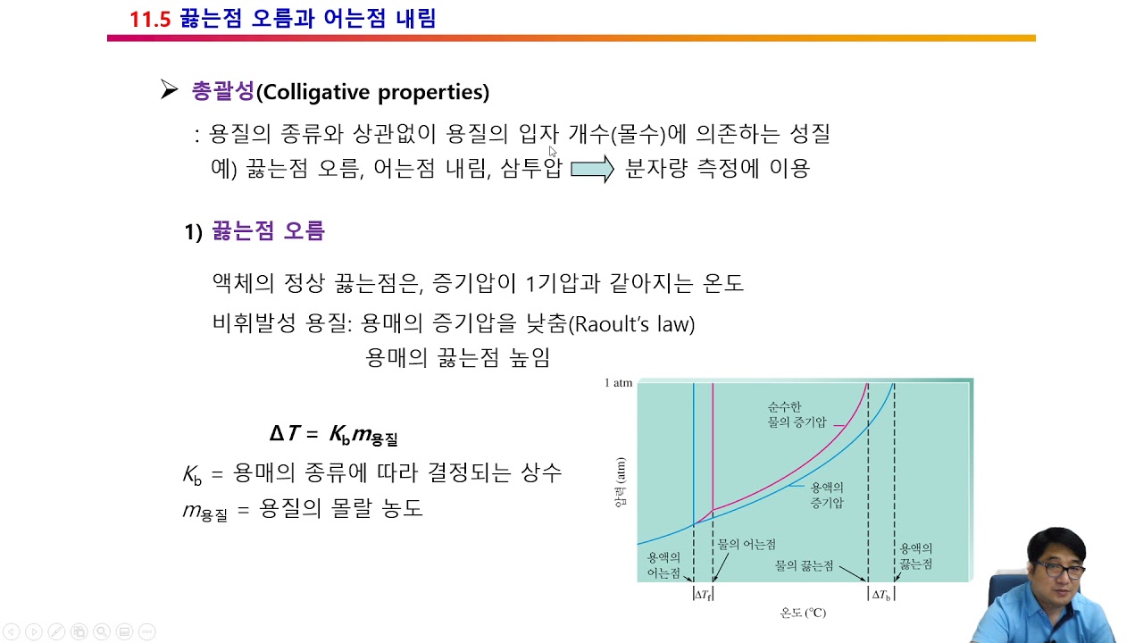 11장 (2) 증기압, 삼투압, 총괄성