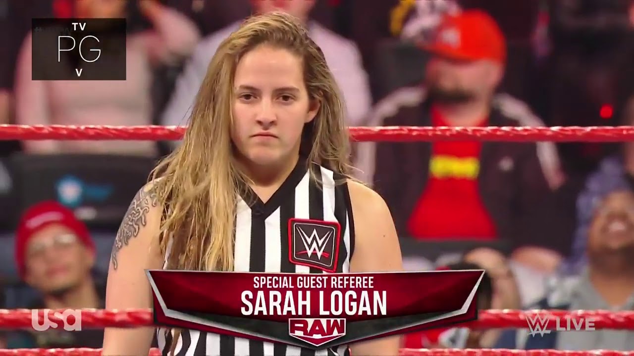 Ruby Riott vs Liv Morgan special guest referee Sarah Logan