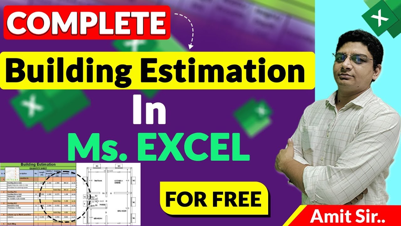 Complete Building Estimate in Excel | How to Prepare Building Estimate useing Excel