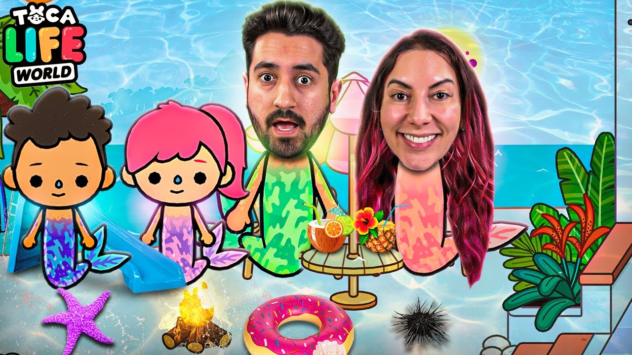 NOSSA FAMÍLIA SEREIA COM FILHOS GÊMEOS no Toca Life