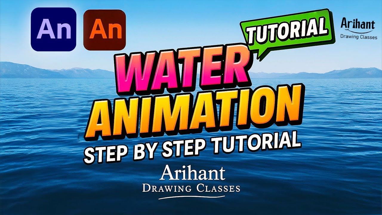 How to Animate Realistic water animation Animate CC/ Water animation tutorial / HIndi