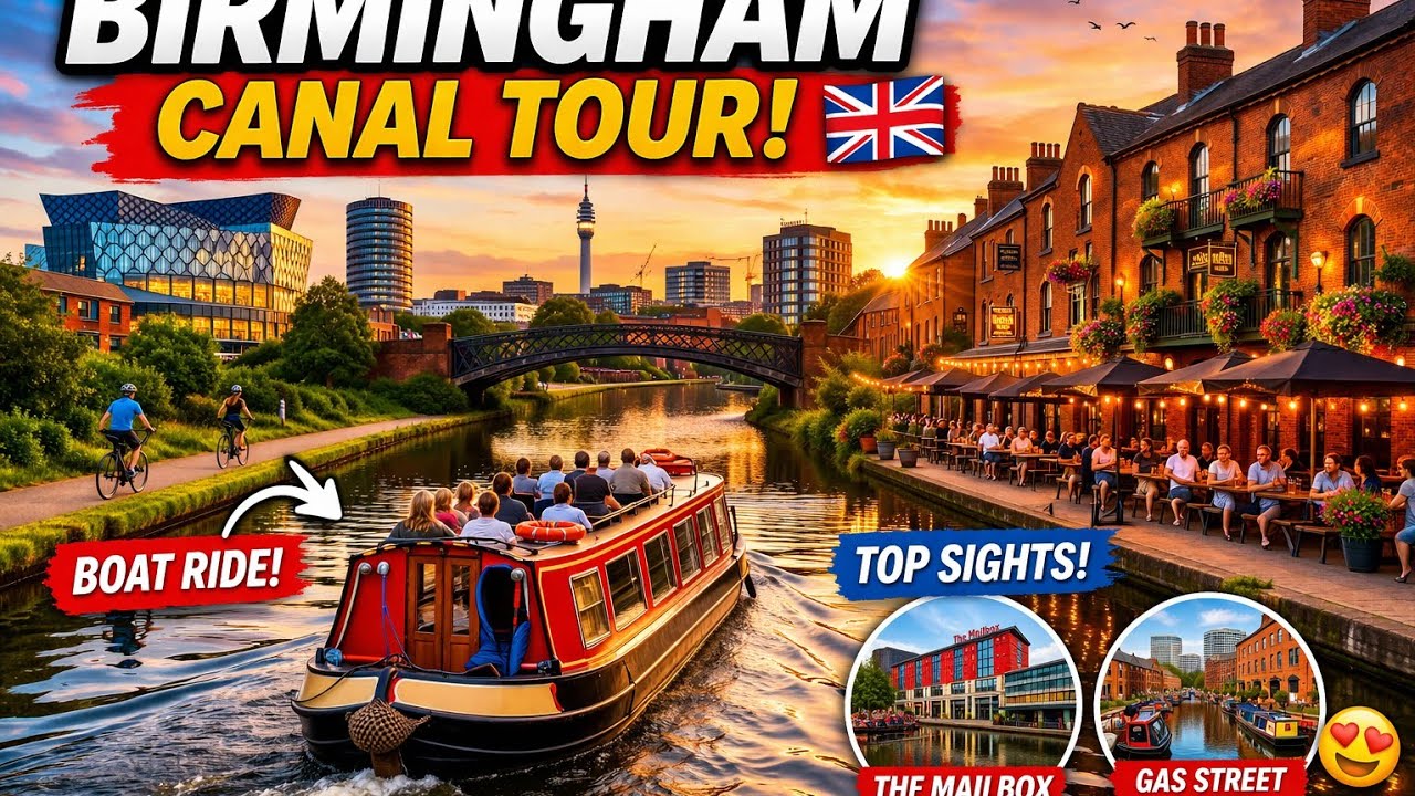 Birmingham canal full virtual tour 4k 60fps 