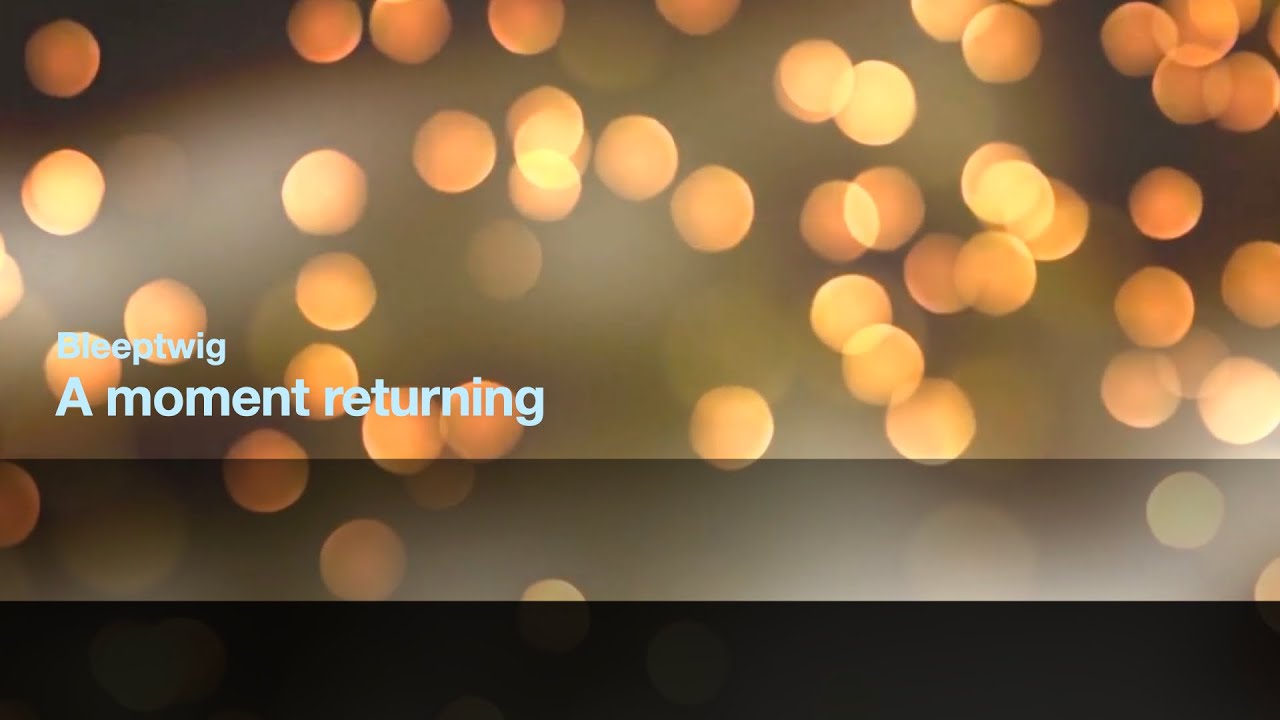 A moment returning // Bleeptwig