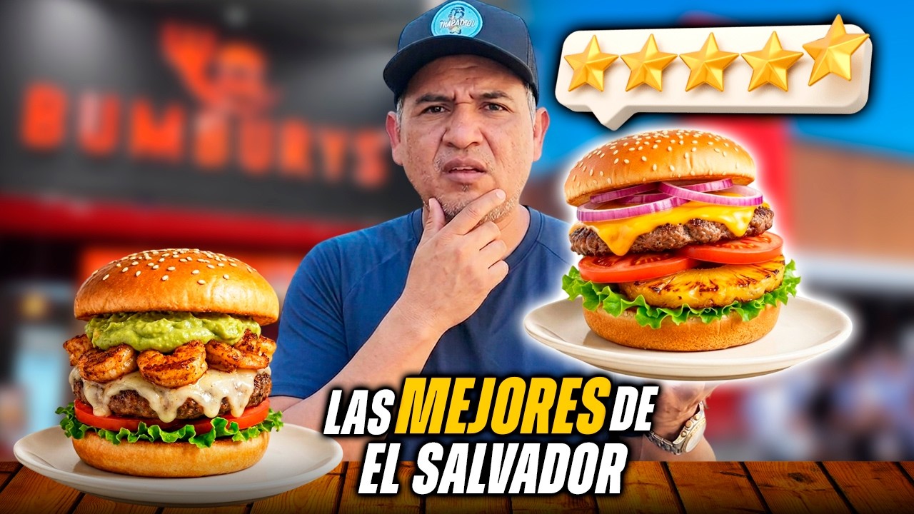Probando las mejores hamburguesas de EL SALVADOR en USULUTAN: HAWAIANA o BUMBURYS