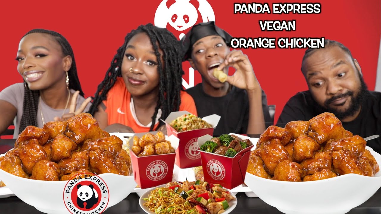 Panda Express NEW Vegan Orange Chicken REVIEW | MUKBANG