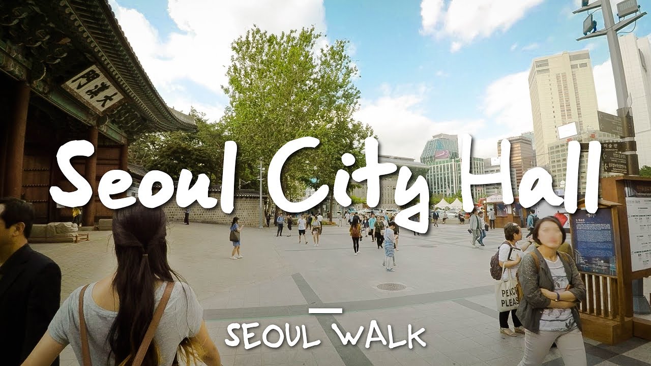 Seoul Walk: City Hall (시청), @Line 1 & 2 - Seoul, South Korea [4K]