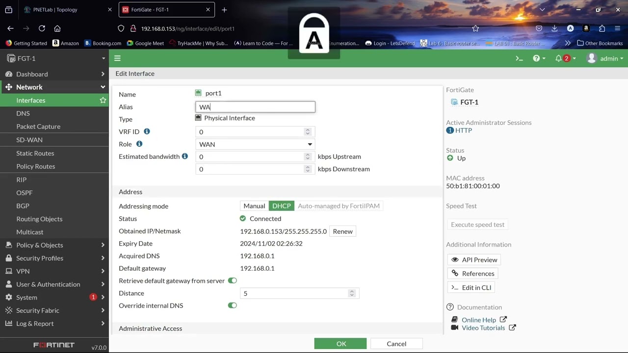 Create VLANs and Zones on FortiGate Firewall
