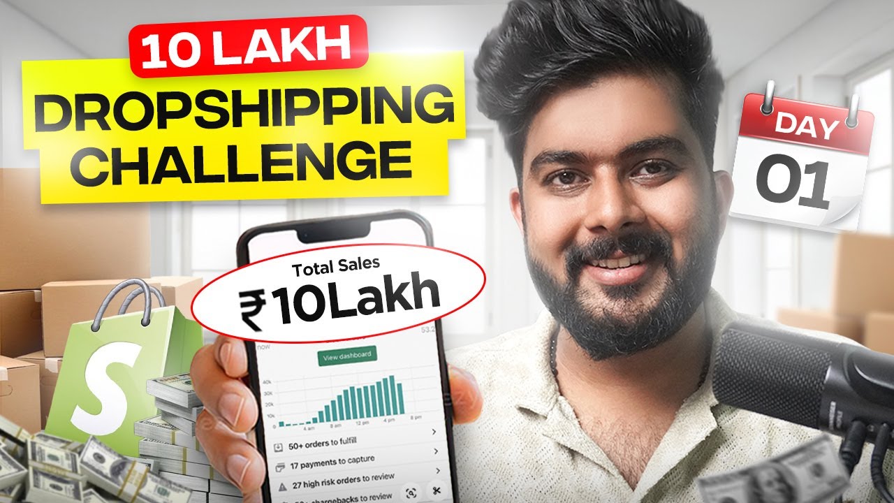 10 LAKH Dropshipping Challenge Malayalam | DAY 1  (FREE METHOD)