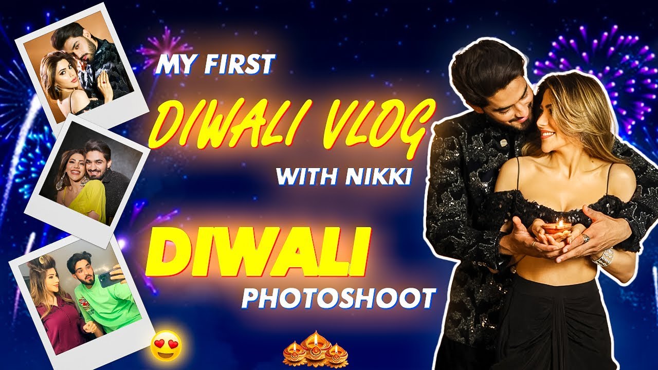 My first diwali vlog with nikki Diwali photoshoot #diwali  #nikkitamboli #arbazpatel