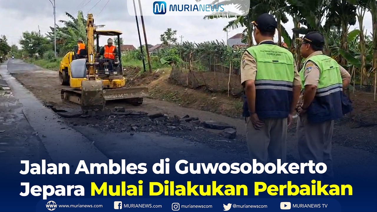 Jalan Ambles di Guwosobokerto Jepara Diperbaiki