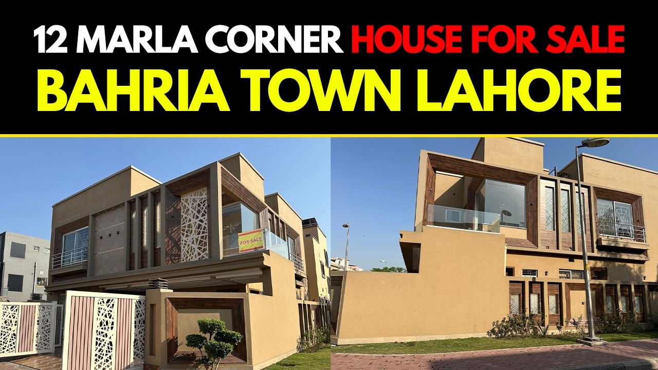 12 Marla Corner Brand New House for Sale in Bahria Town Lahore | Luxury Modern Home Tour