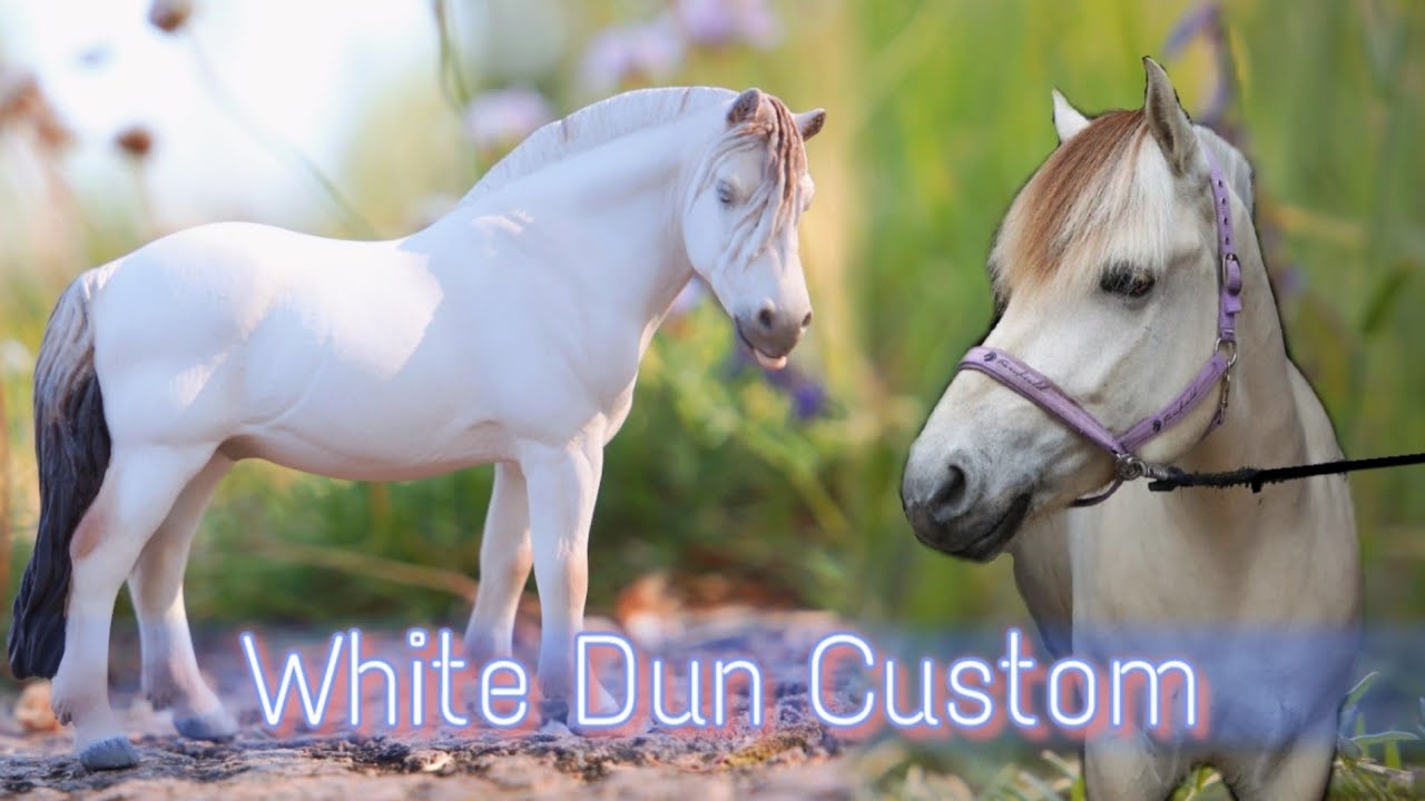 Painting a White Dun Fjord Horse! - Custom/Resculpt Portrait Model Horse