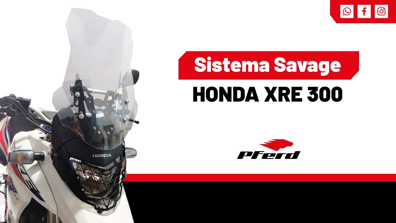 INSTALACION SISTEMA PARABRISAS SAVAGE® HONDA XRE 300  PFERD®