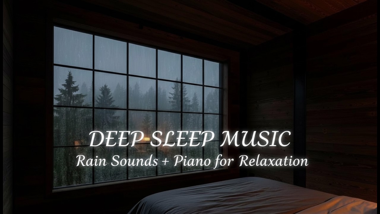 Gentle Piano and Rain for Quality Sleep, Study Motivation, Work, Calm, Meditation and Evening Yoga