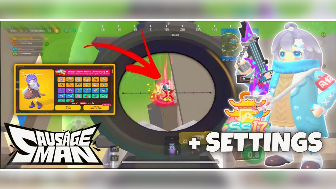 SETTINGS 👀 NEW COLORFUL BOX 😍 21 KILLS GAMEPLAY SS17 | SAUSAGE MAN