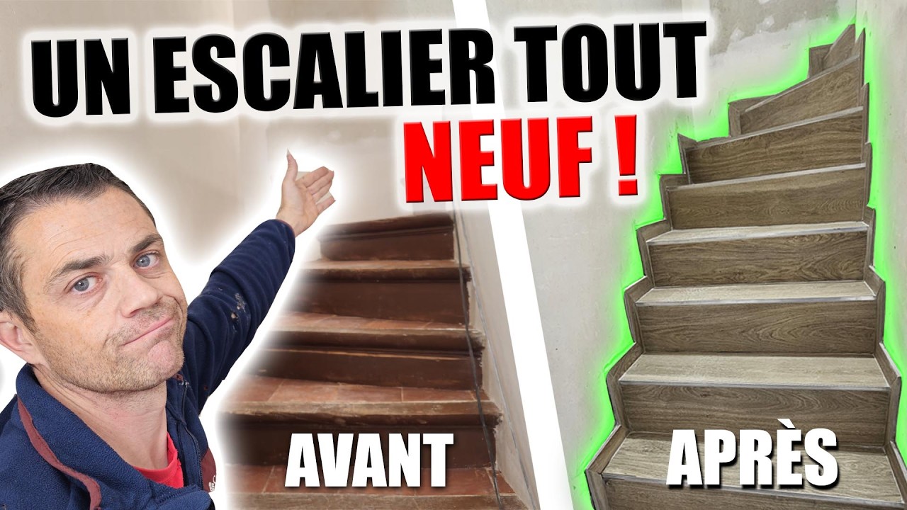 Je rénove entièrement un vieil escalier… Restauration AVANT/APRES ! Le résultat va vous surprendre !