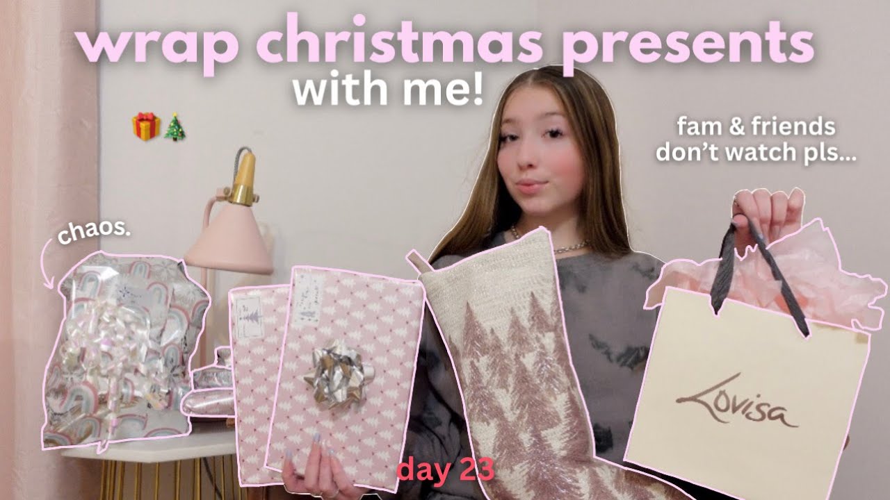 УПАКОВКА РОЖДЕСТВЕНСКИХ ПОДАРКОВ 💝 что я подарил людям на Рождество 2023 | vlogmas 23!
