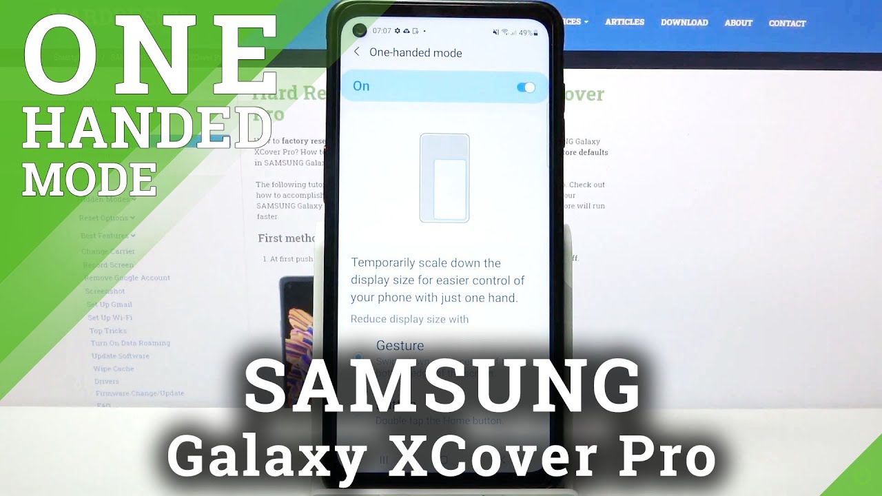 How to Turn On One-Handed Mode in Samsung Galaxy XCover Pro &ndash; Make Screen More Accessible