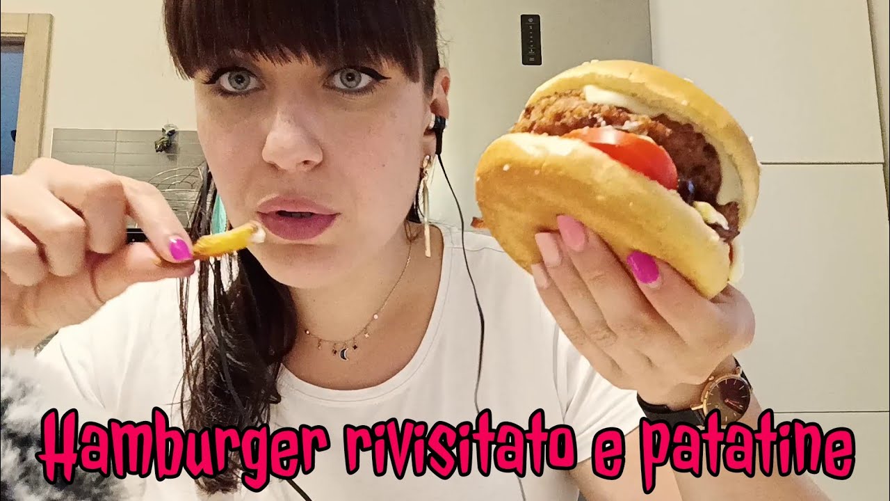 ASMR ITA: Eating sounds hamburger e patatine 🍔🍟 - Denny Asmr