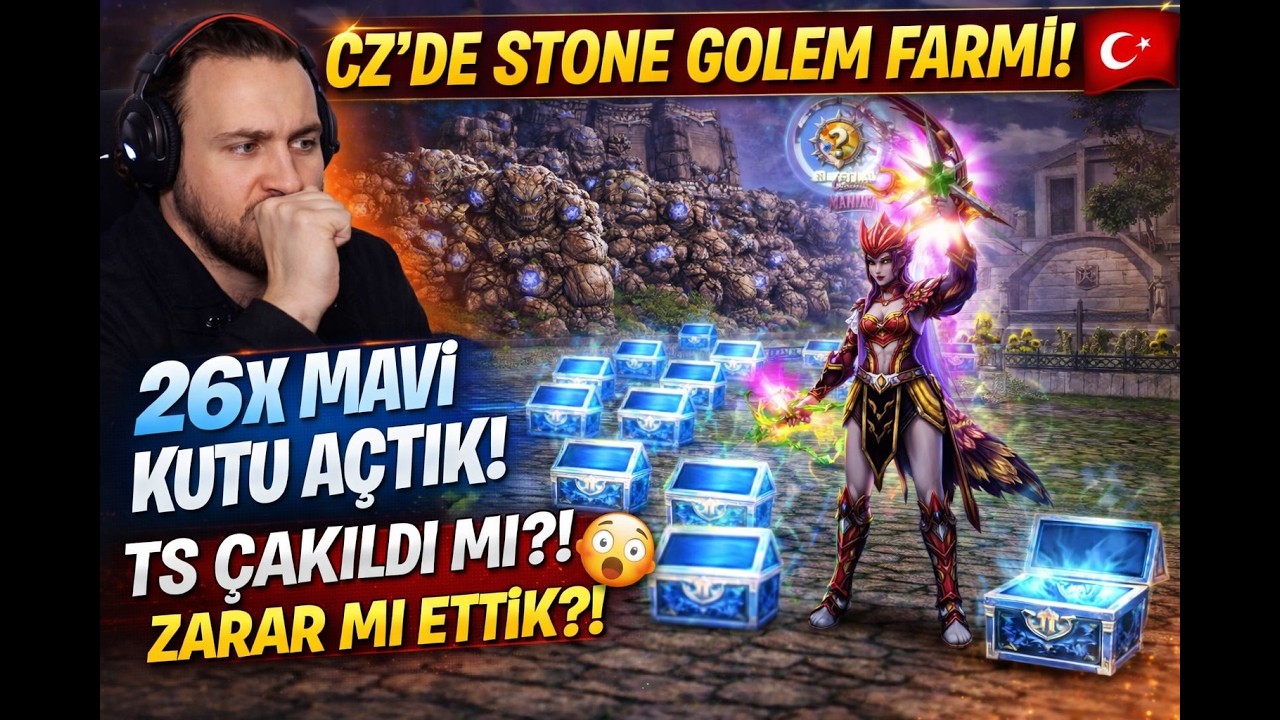 CZ STONE GOLEM FARMI! 26 x MAVİ KUTU KIRDIK! KARLI MI?| SIFIRDAN ASAS SERISI #10 #knightonline #zero