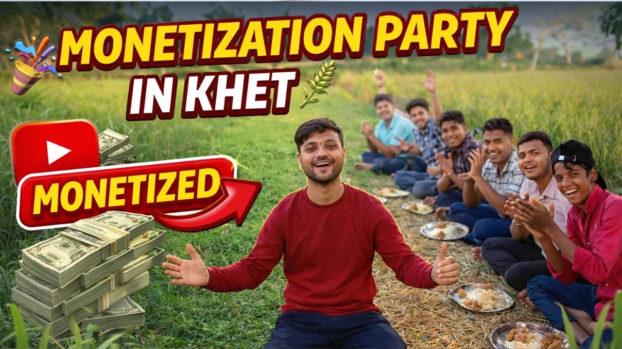 Finally Monetized 🎉 | Khet Me Desi Celebration Vlog
