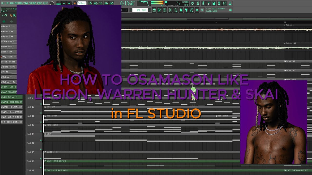 How to make beats for OSAMASON like Legion, Warren Hunter, or SKAI - FL Studio