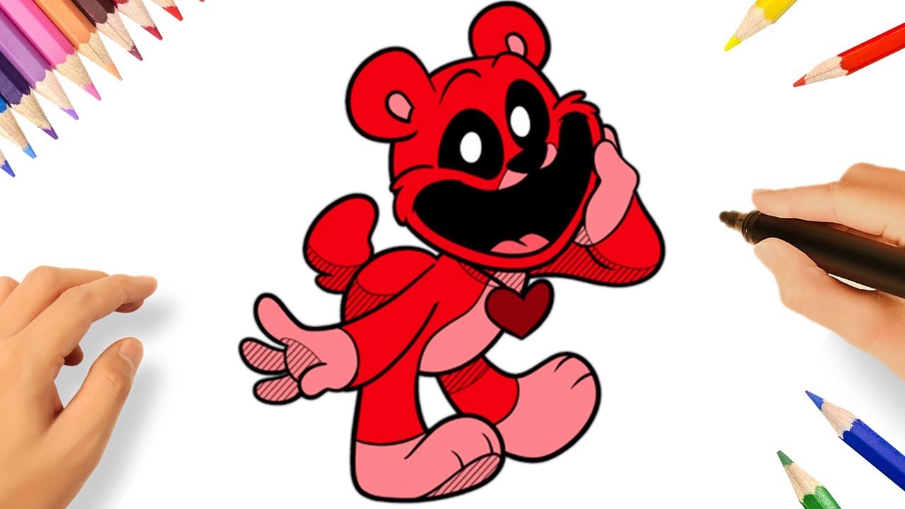 HOW TO DRAW BOBBY BEARHUG | POPPY PLAYTIME SMILING CRITTERS