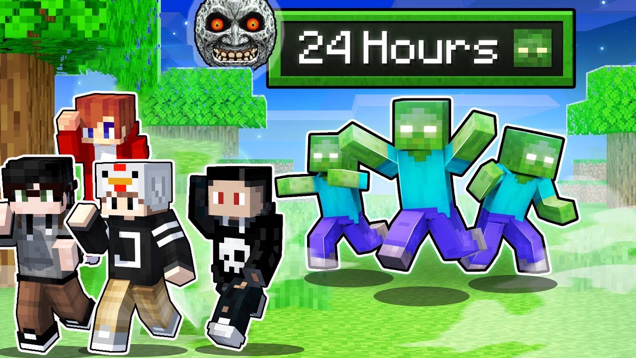 24 HOURS in a Zombie APOCALYPSE In Minecraft! (Tagalog)
