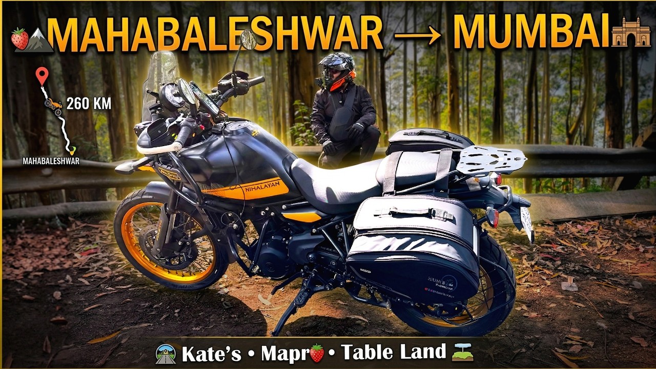 Mahabaleshwar to Mumbai via Pune 🏍️ | Kate’s Point, Mapro Garden & Table Land | Himalayan 450