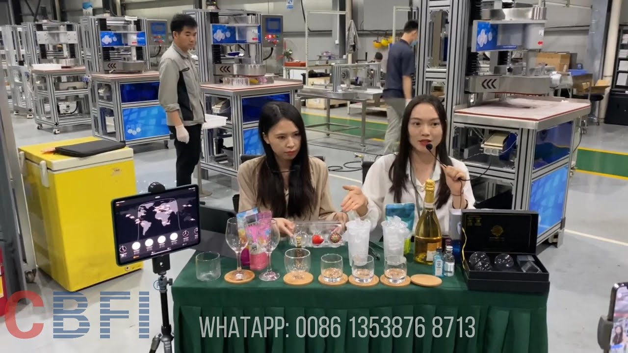 Make ice ball with CBFI ice ball machine, pure ice machine at CBFI factory