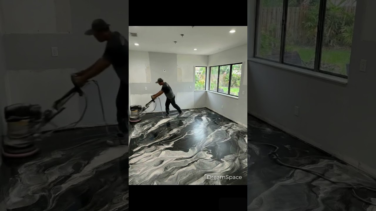 Complete Kitchen Renovation: Epoxy Flooring + Cabinet Installation 