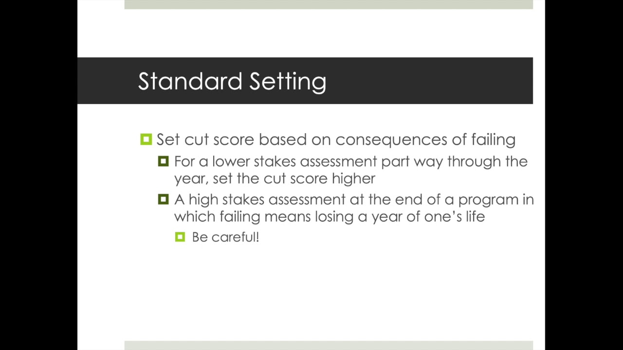 Standard Setting Part 1 - Intro