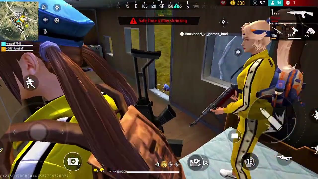 Girls Duo Ranked Match 💀 Free Fire With My Bestie!😼🔥💅🏻@Jharkhand_ki_gamer_ladki 